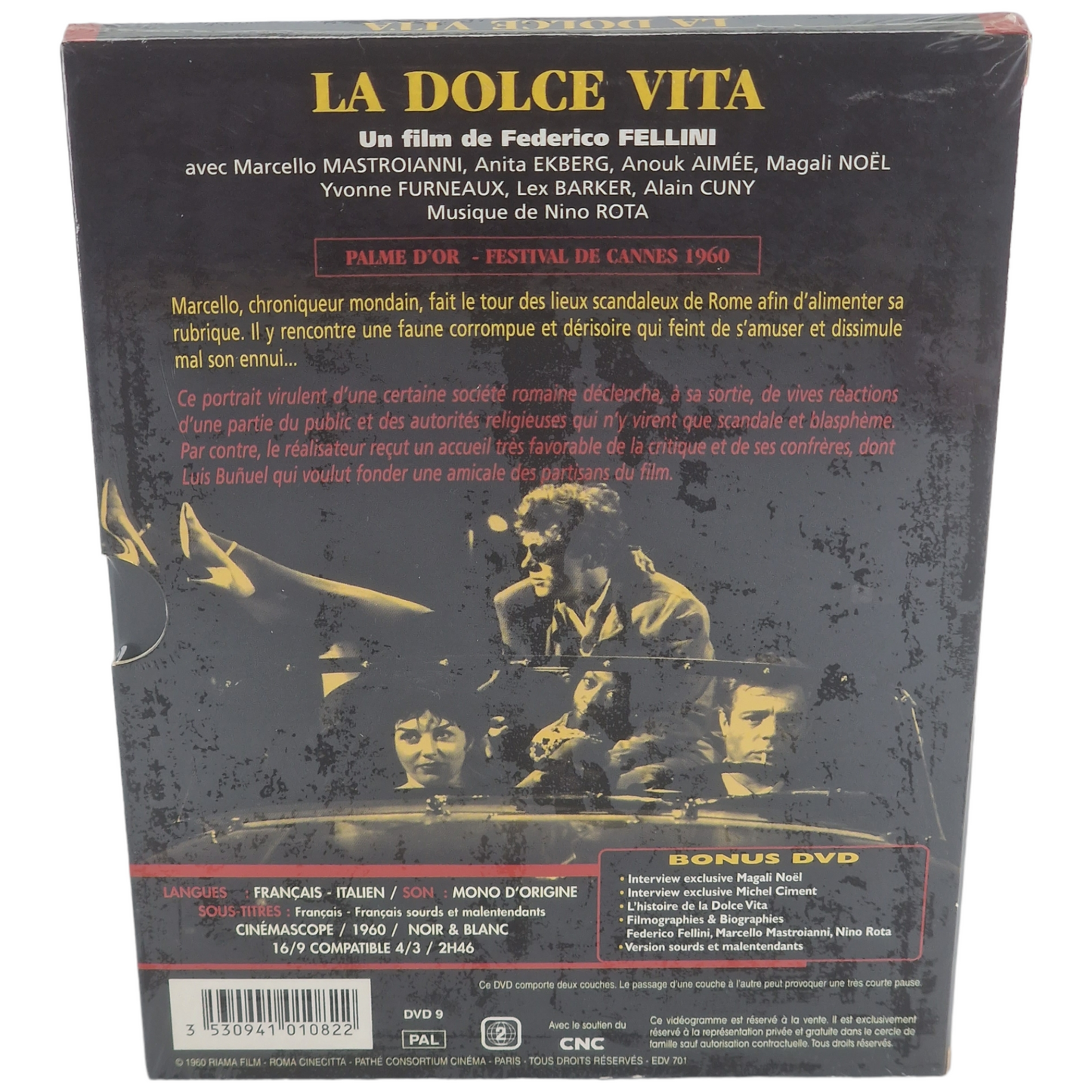 La Dolce Vita DVD france Federico Fellini  Region 2