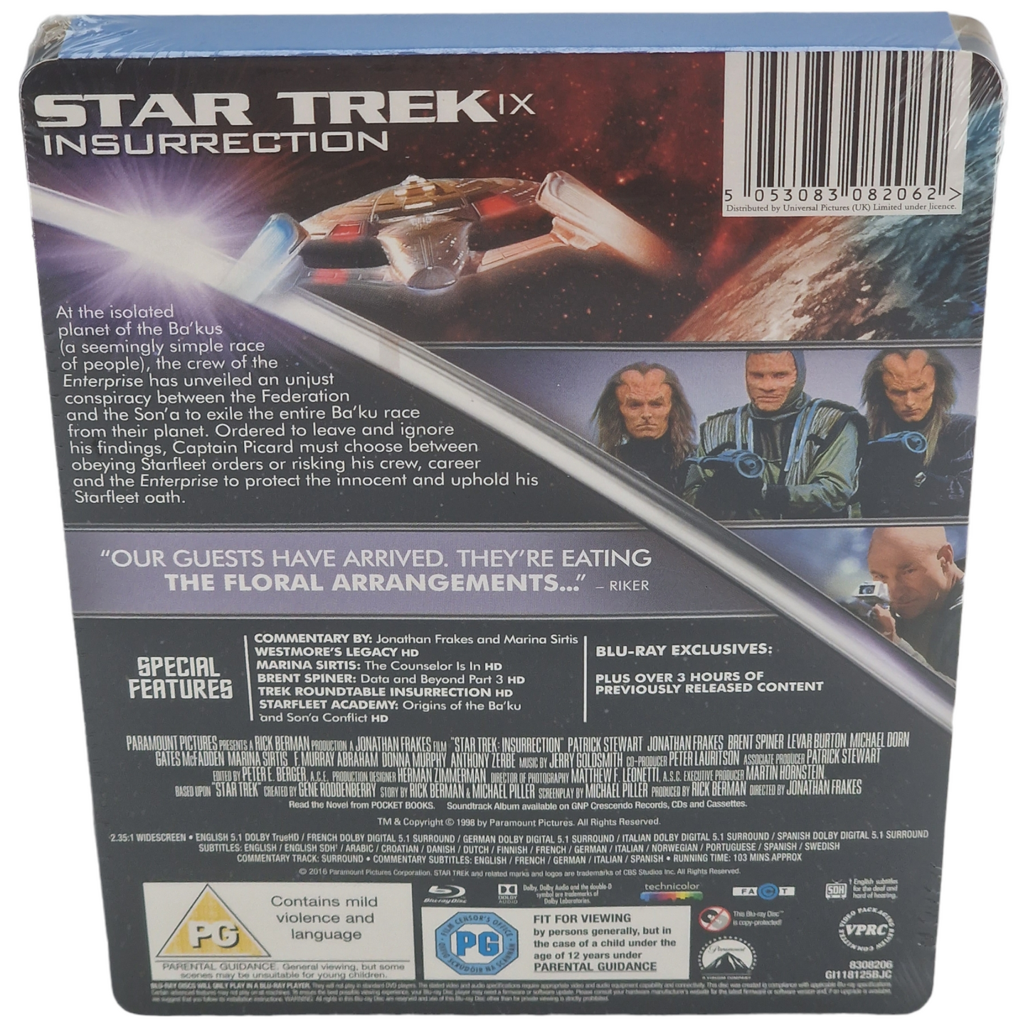 Star Trek IX : Insurrection Blu-ray SteelBook Édition limitée 2016 Region B___ VF