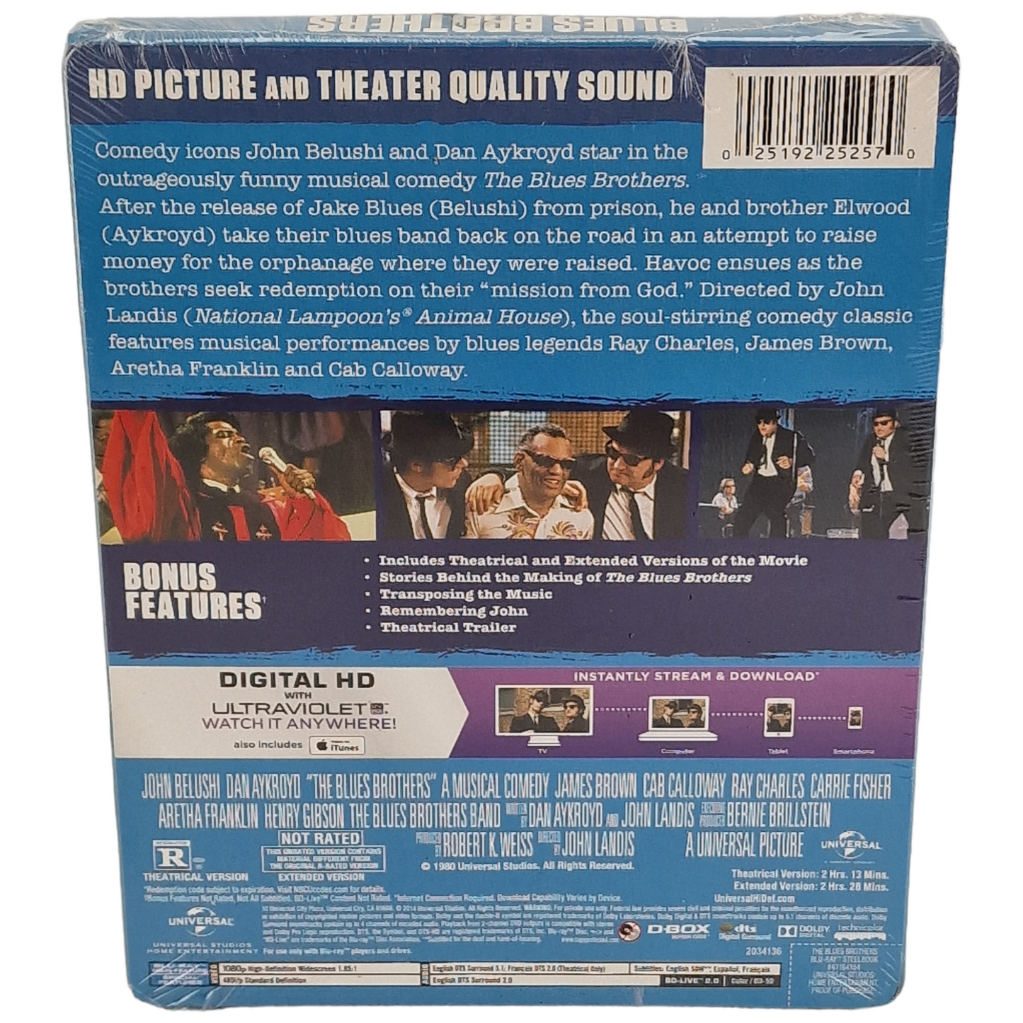 The Blues Brothers Blu-ray SteelBook Édition limitée 1 film, 2 coupes 2014 VF Zone Free