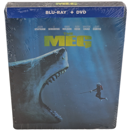 The Meg Blu-ray SteelBook DVD +  Blu-ray VF Zone A Neuf