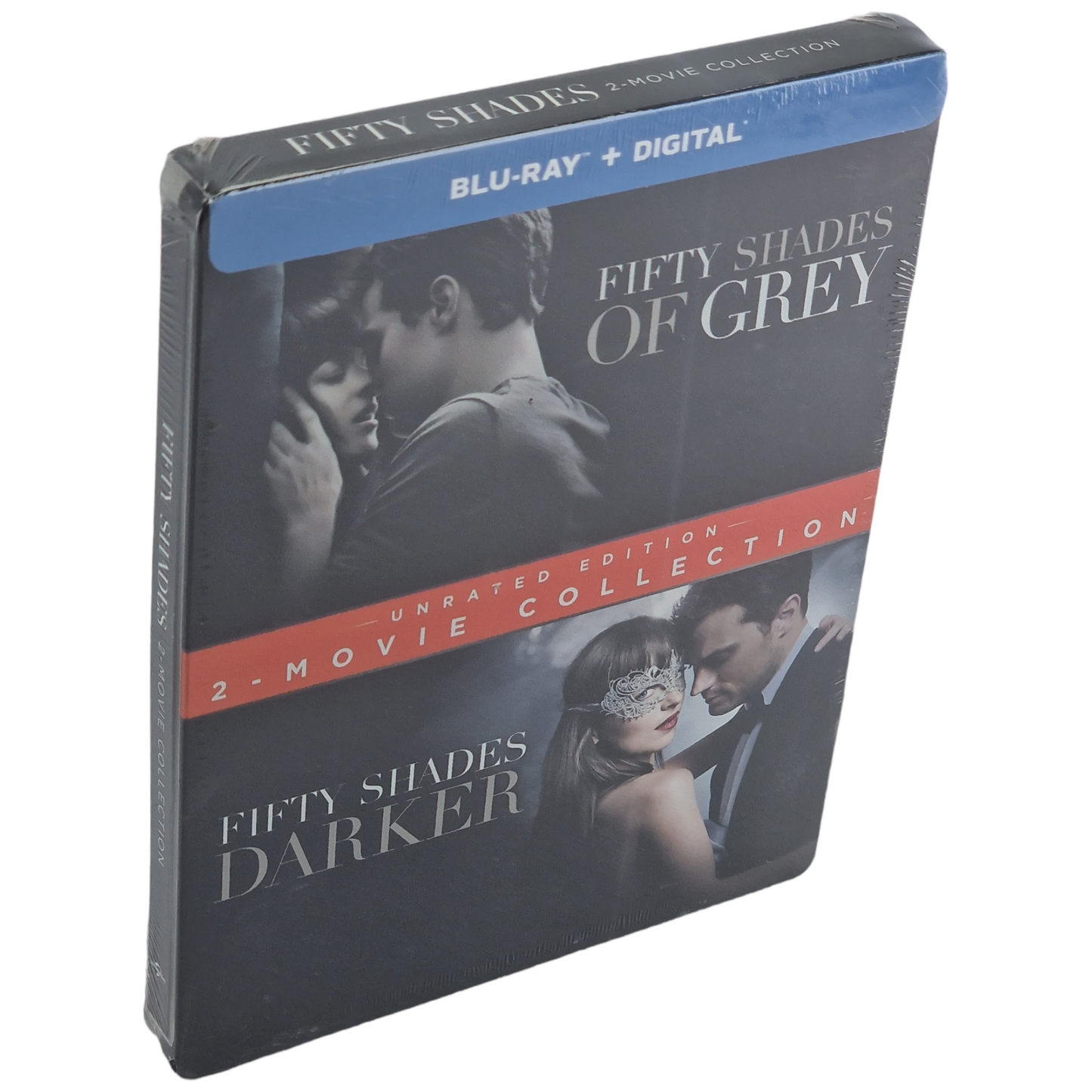 Cinquante nuances de Grey + Cinquante nuances plus sombres Blu-ray SteelBook 2 Films + DVD  2018 VF Zone A Neuf