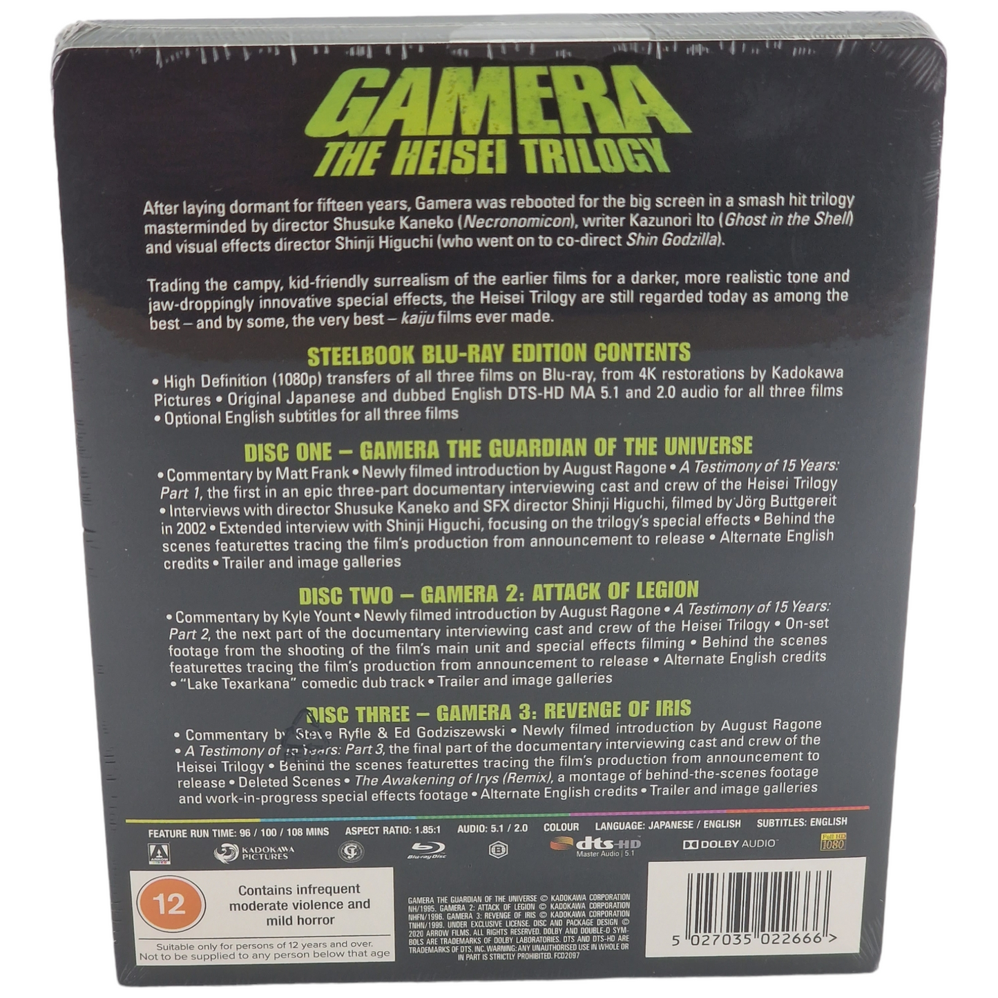 Gamera: The Heisei Trilogy [ 3 Films ] SteelBook Blu-ray Zavvi 2021 Zone B