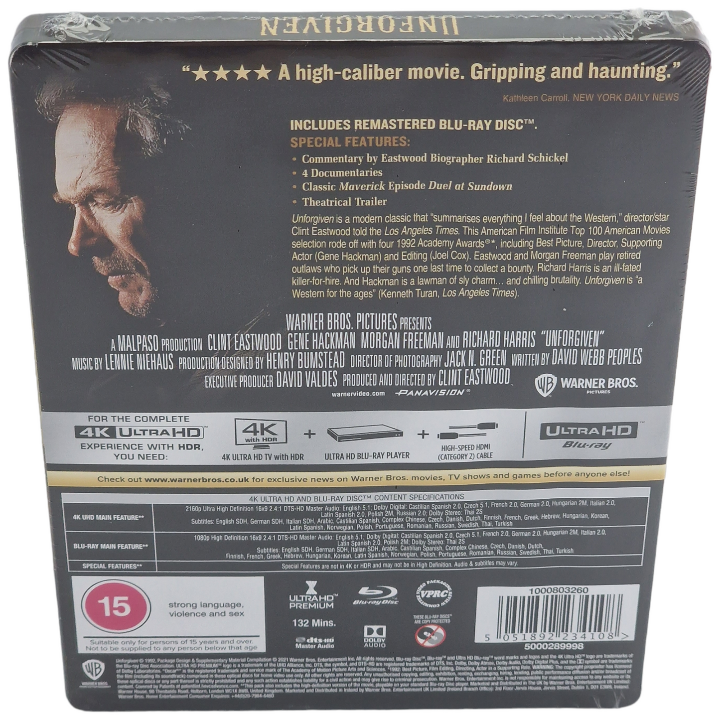 Impitoyable 4K Ultra HD + Blu-ray SteelBook Zavvi Clint Eastwood Zone Libre