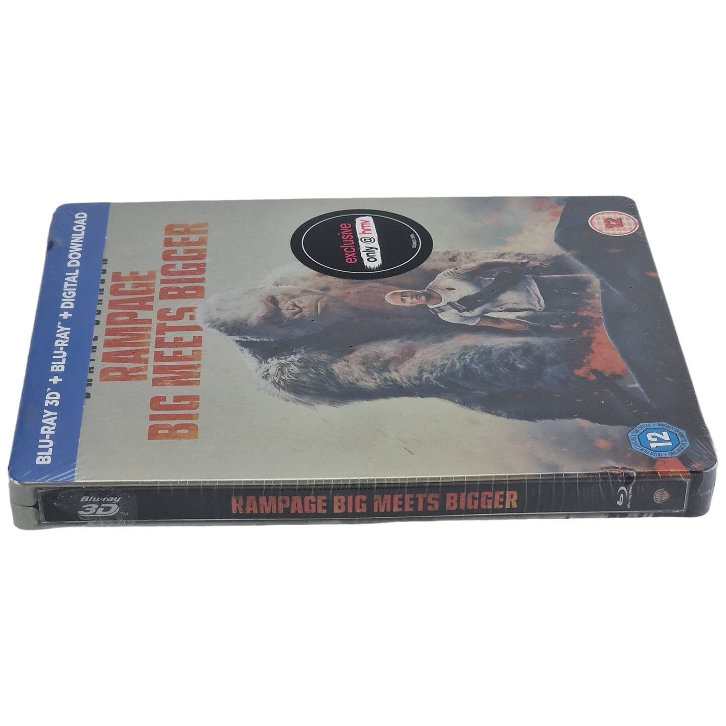 Rampage  Blu-ray 3D + 2D Blu-ray SteelBook Dwayne Johnson 2018 Limitée Region B