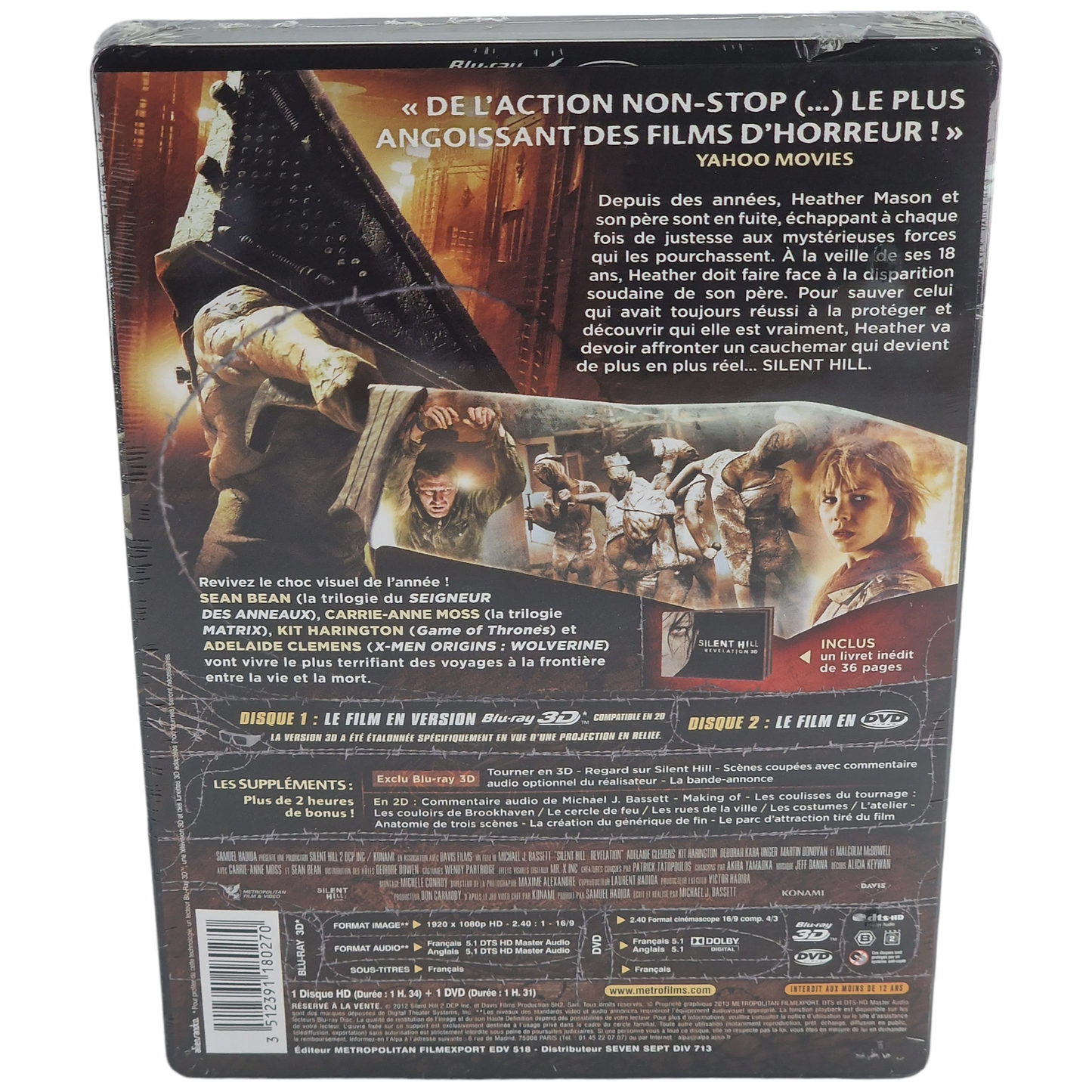 Silent Hill Revelation-3D SteelBook Blu-Ray 3D + 2D + DVD