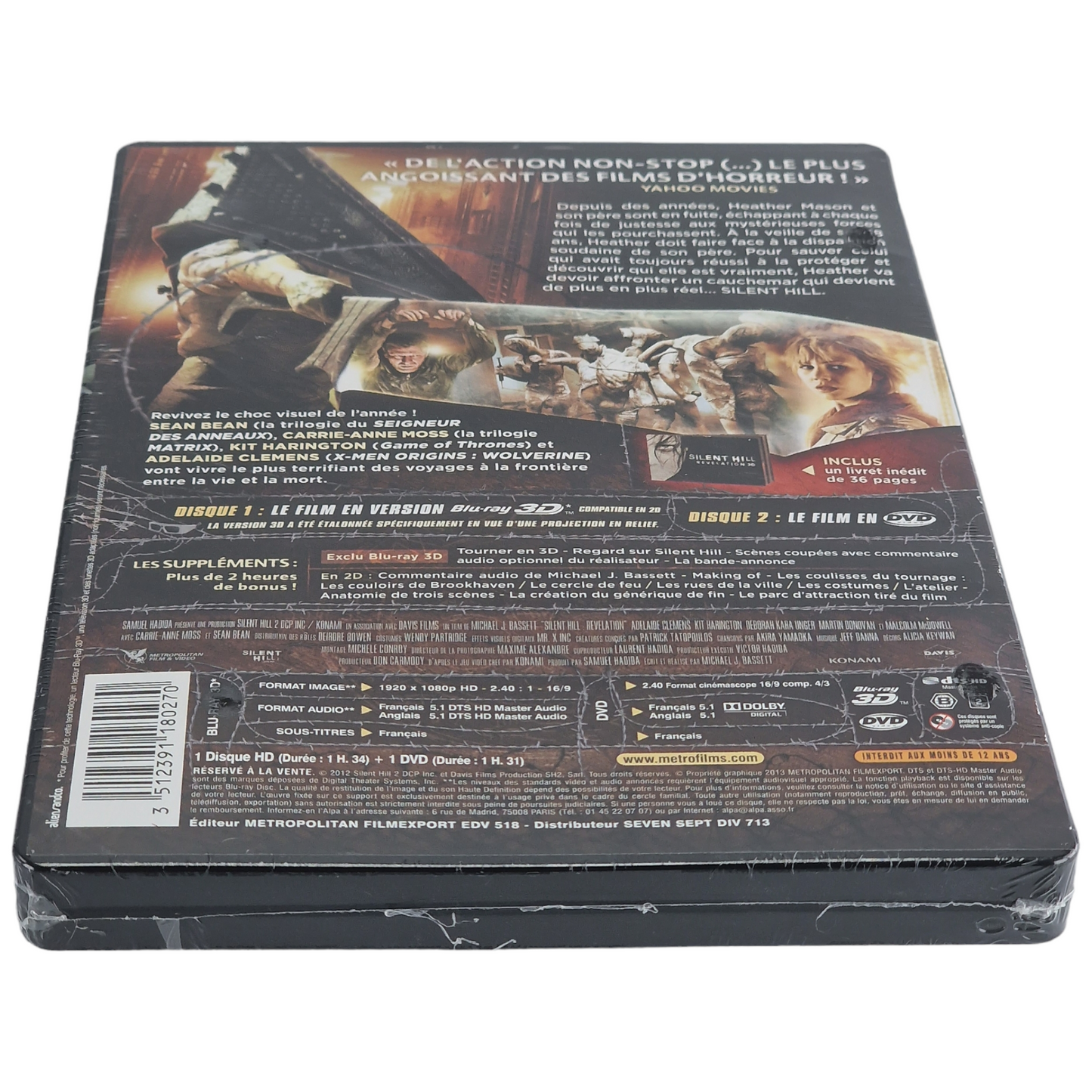 Silent Hill Revelation-3D SteelBook Blu-Ray 3D + 2D + DVD