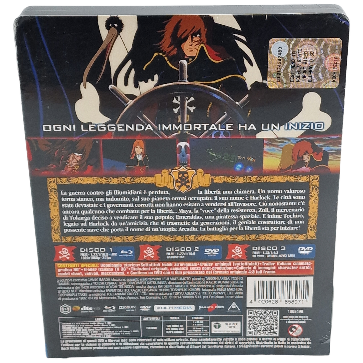 Capitaine Harlock: Arcadia de ma jeunesse Blu-ray + DVD Steelbook 2014 Region B