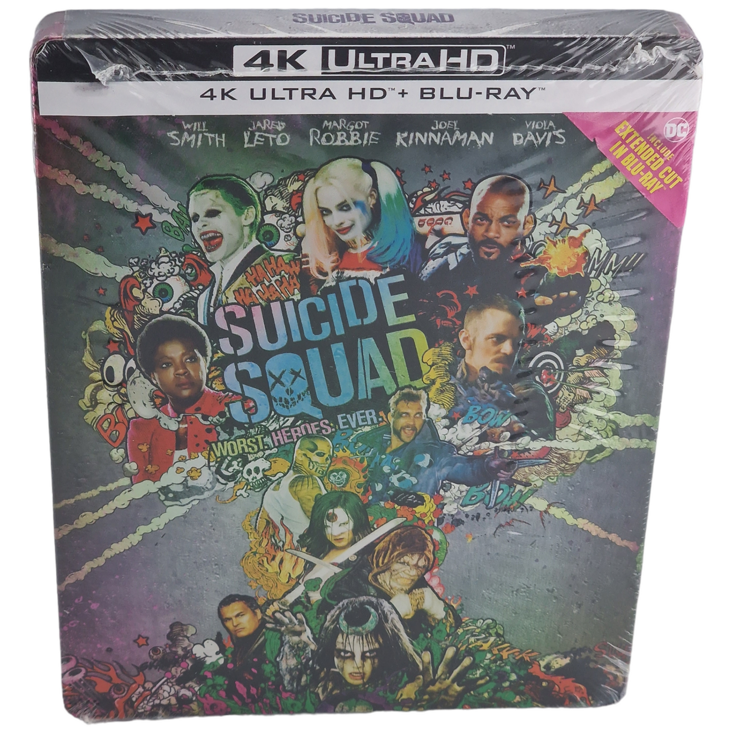 Suicide Squad 4K Ultra HD +Blu-ray Steelbook Will Smith,Margot Robbie Zone B