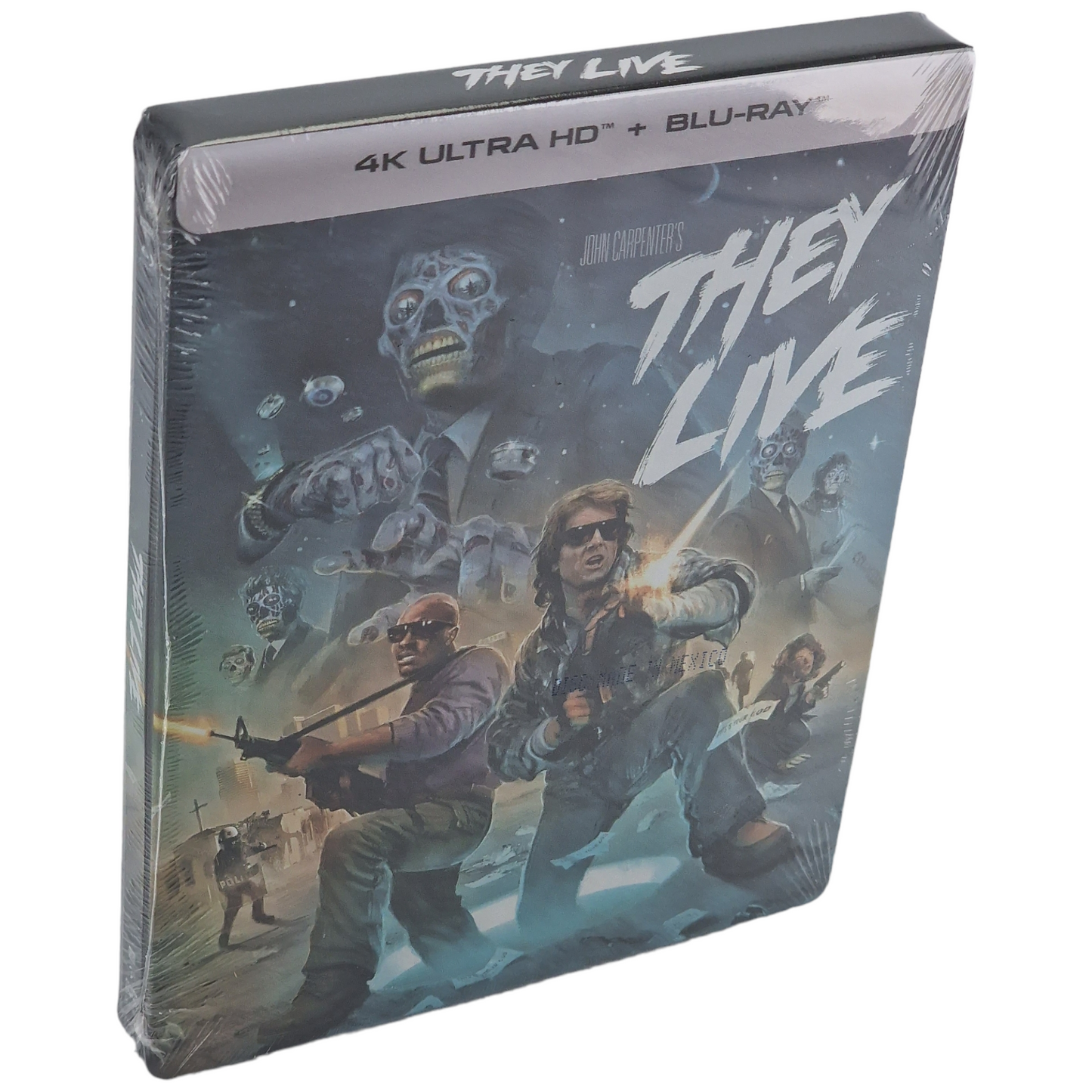 Invasion Los Angeles " They Live" Blu-ray 4K SteelBook John Carpenter 2023 VO Zone A Neuf