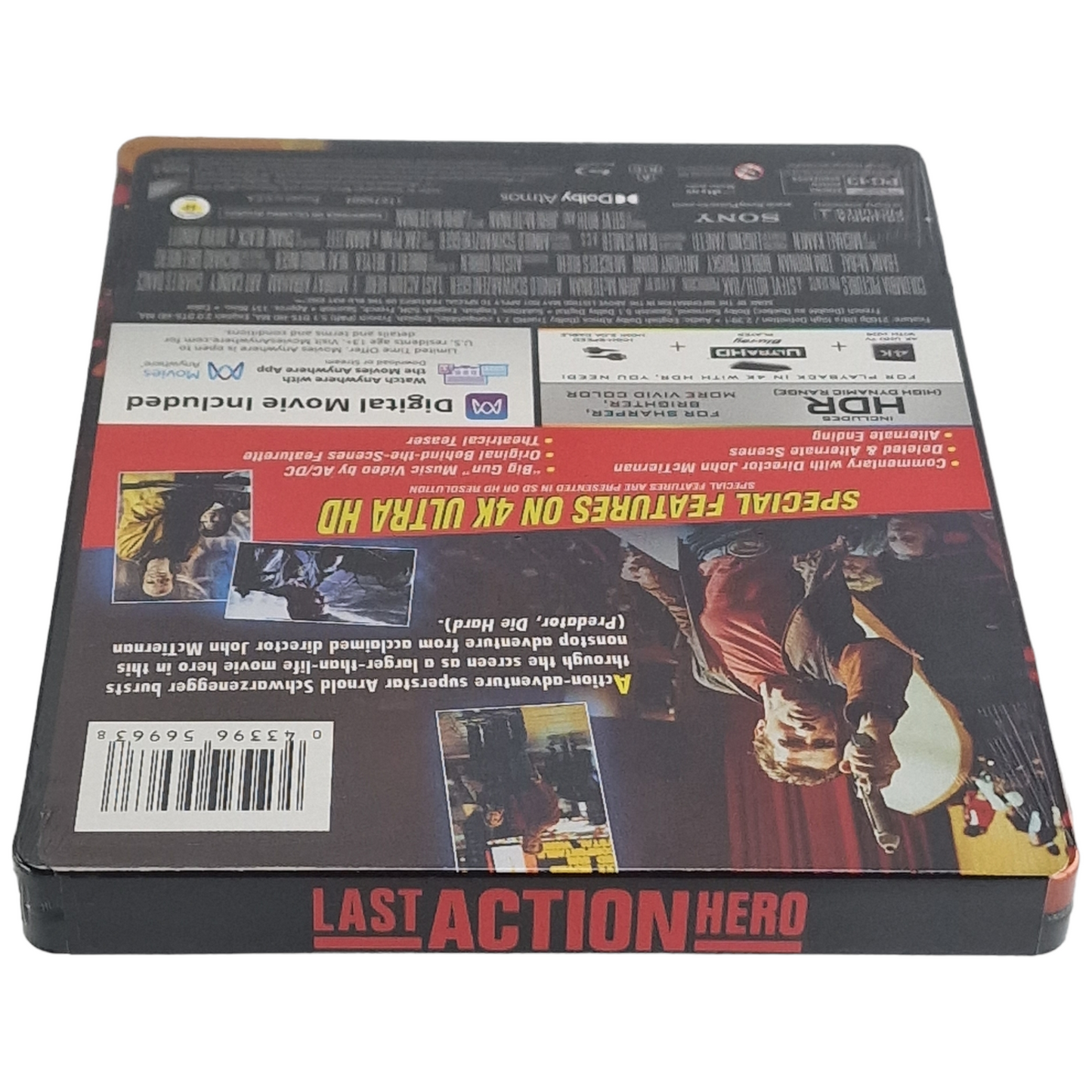 Last Action Hero 4K Blu-ray SteelBook  Arnold Schwarzenegger 2021 VF Zone Free Neuf