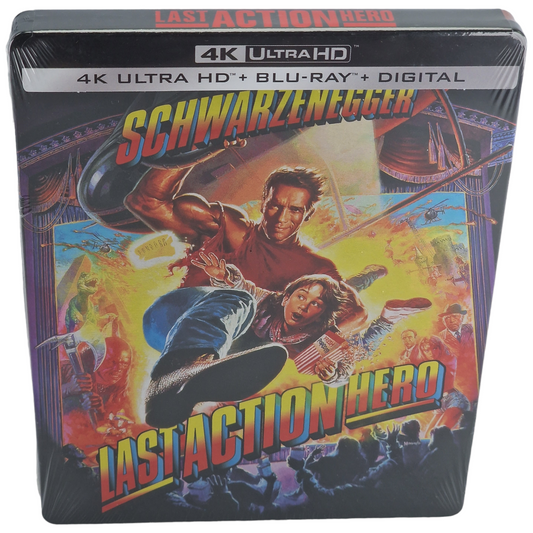 Last Action Hero 4K Blu-ray SteelBook  Arnold Schwarzenegger 2021 VF Zone Free Neuf