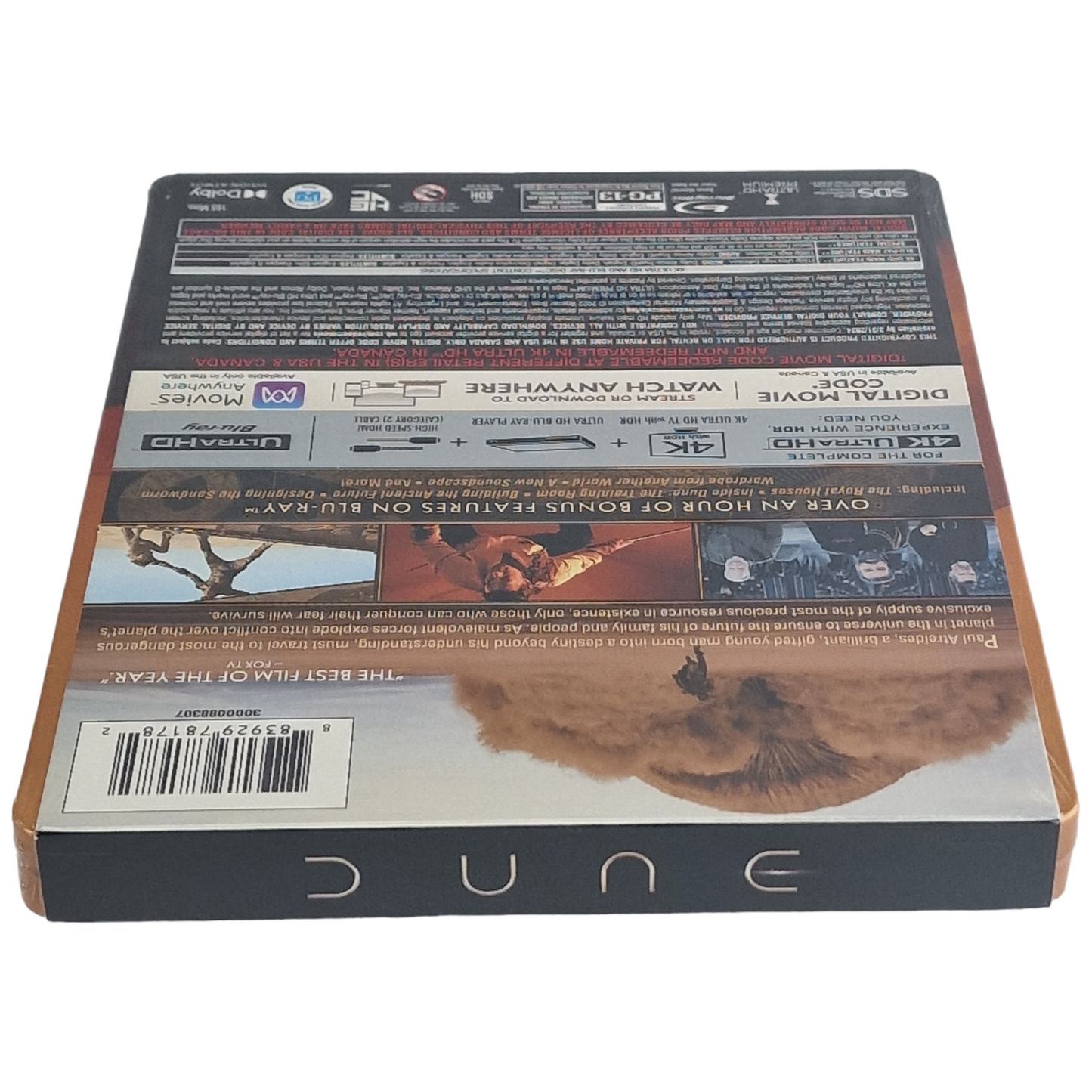 Dune 4K Blu-ray Ultra HD SteelBook Timothée Chalamet 2022 VO / STFR Zone A Neuf