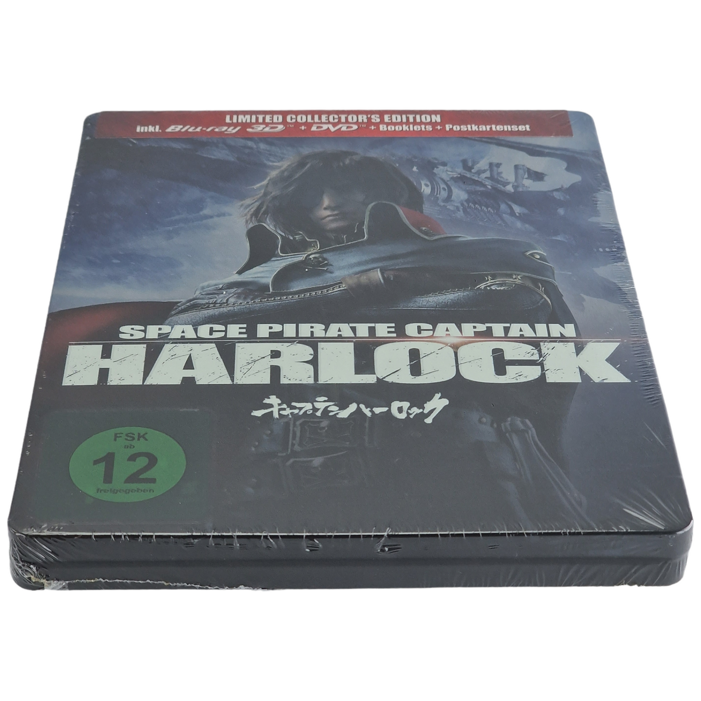 Space Pirate  Captain Harlock  Blu-ray 3D + 2D + Carte postale Steelbook Zone B