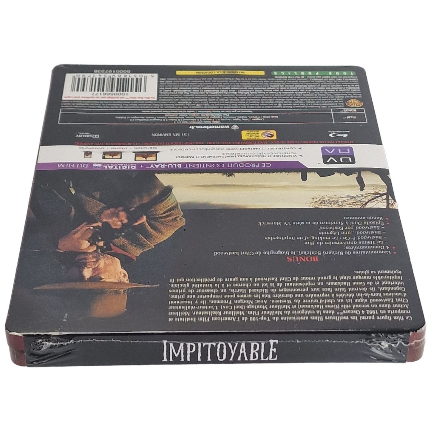 Impitoyable Clint Eastwood Unforgiven Blu-ray SteelBook Édit limitée Zone Libre