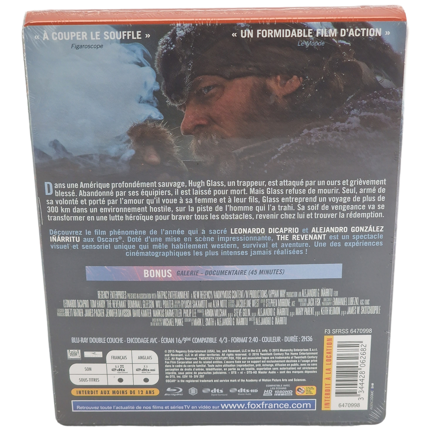 The Revenant  Steelbook  Blu-ray Leonardo DiCaprio , Tom Hardy  2016  Region  B