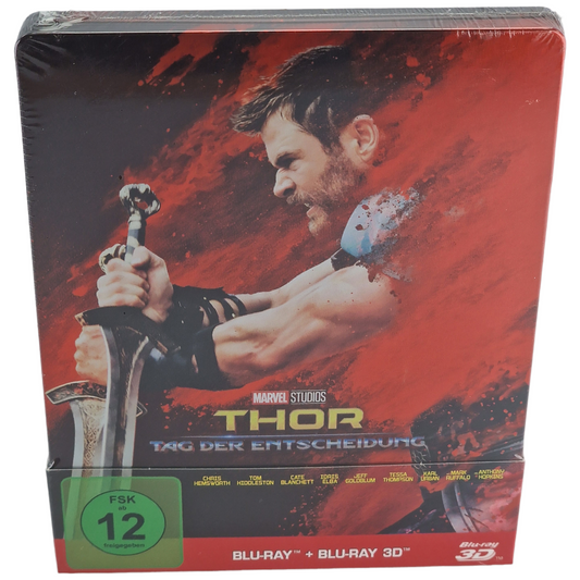 Thor:Ragnarok Blu-ray 3D +Blu-ray Steelbook Limitée Chris Hemsworth 2018 Zone B