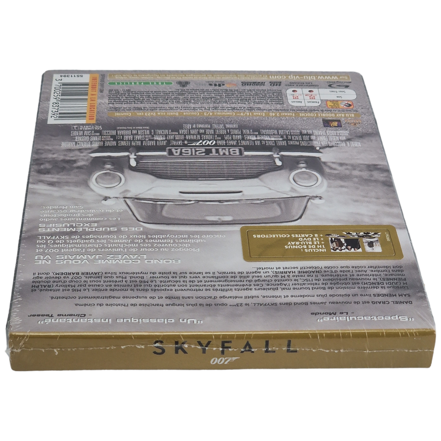 Skyfall Blu-ray + DVD SteelBook Limitée+8 cartes postales James Bond Zone Libre