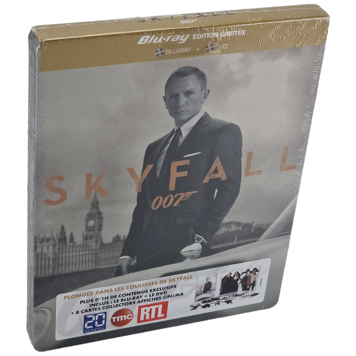 Skyfall Blu-ray + DVD SteelBook Limitée+8 cartes postales James Bond Zone Libre