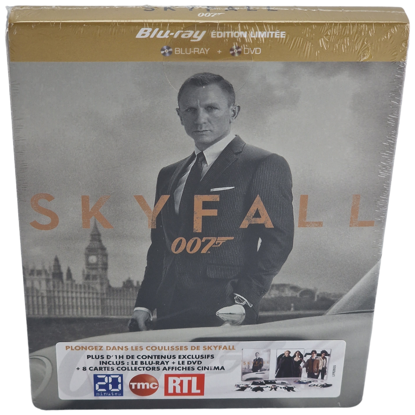 Skyfall Blu-ray + DVD SteelBook Limitée+8 cartes postales James Bond Zone Libre