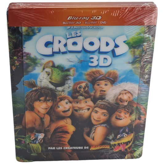 Les Croods Blu-ray 3D + 2D + DVD  SteelBook Lenticulaire édition Limitée Zone B