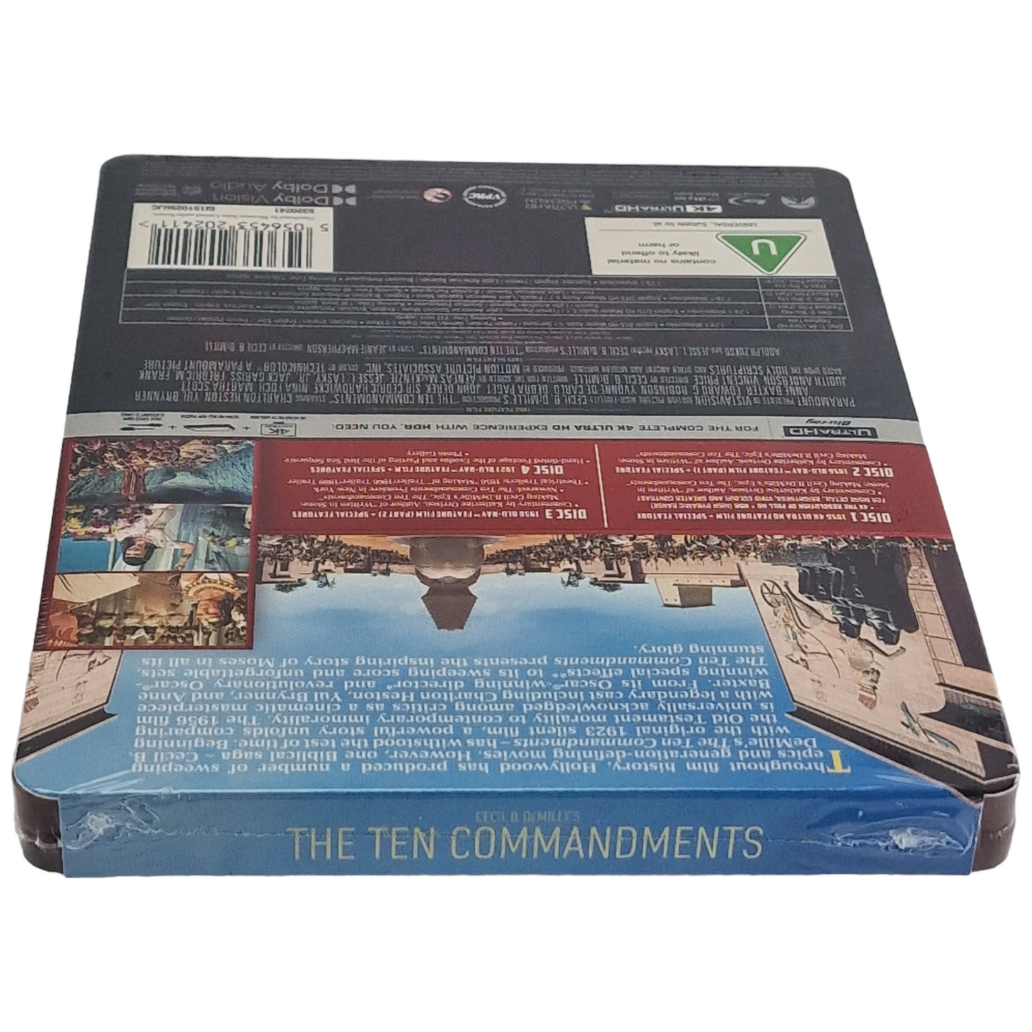 Les Dix Commandements 4K Ultra HD +Blu-ray SteelBook 65 Anniversaire Zone Libre