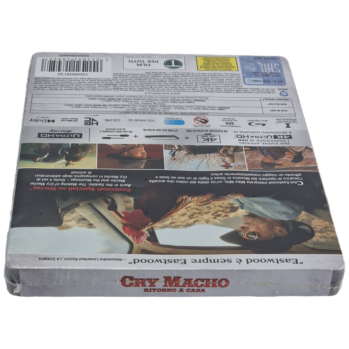 Cry Macho 4K Ultra HD +Blu-ray SteelBook Clint Eastwood Warner Bros.2022 Zone B