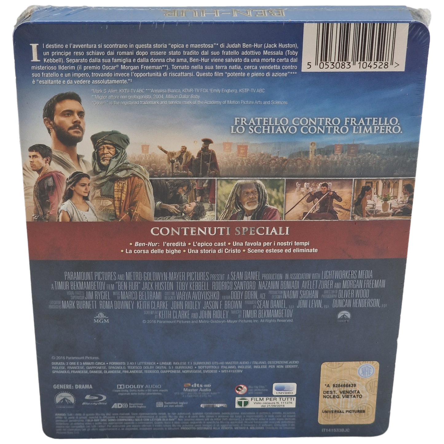 Ben-Hur Blu-ray SteelBook El Corte Inglés  Jack Huston, Morgan Freeman Region B