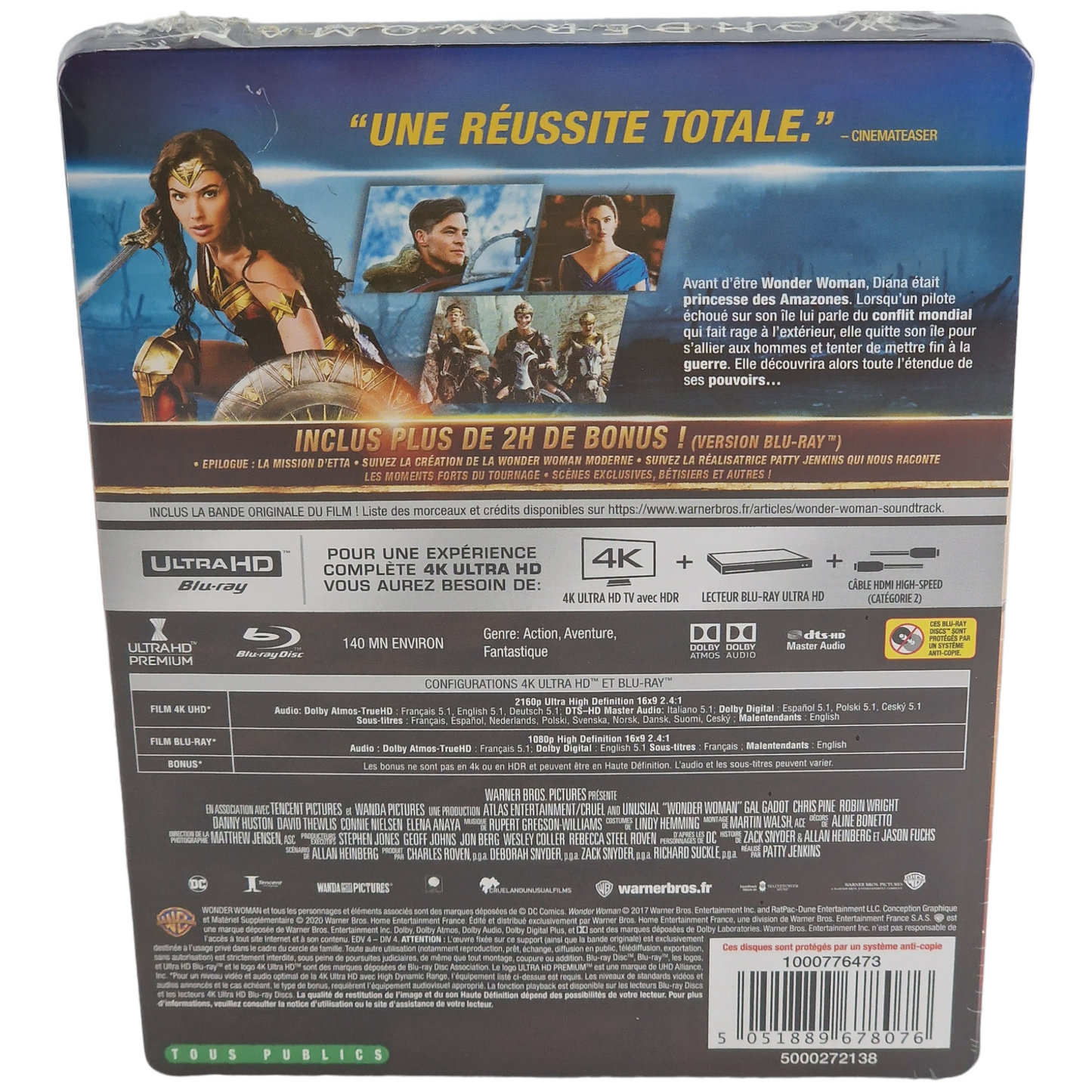 Wonder Woman  4K Ultra HD + 3D Blu-ray  SteelBook  Patty Jenkins 2020 Region B