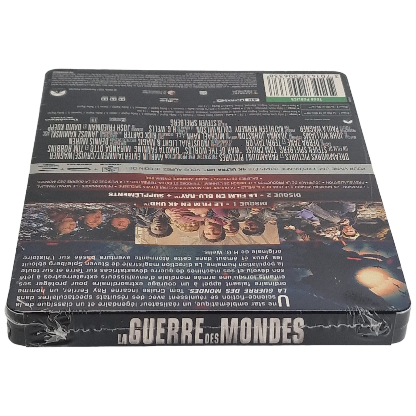 La Guerre des Mondes 4K Ultra HD + Blu-ray SteelBook Fnac Exclusif Spielberg  B