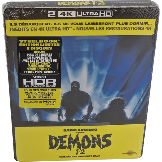 Demons 1 & 2   Steelbook  4K Ultra HD + Blu-ray 2 Films  2022 Region Libre