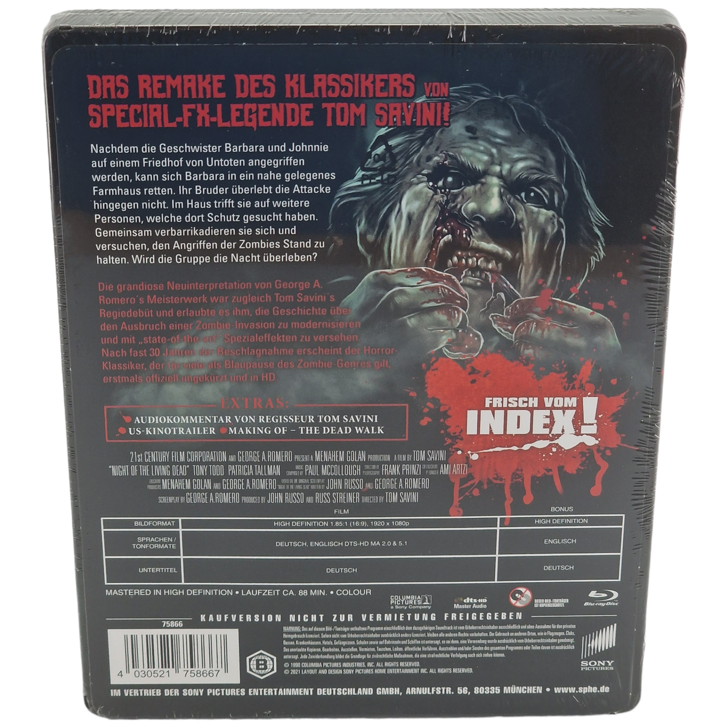 Night of the Living Dead 1990  Blu-ray SteelBook Édition limitée Region B [-18]