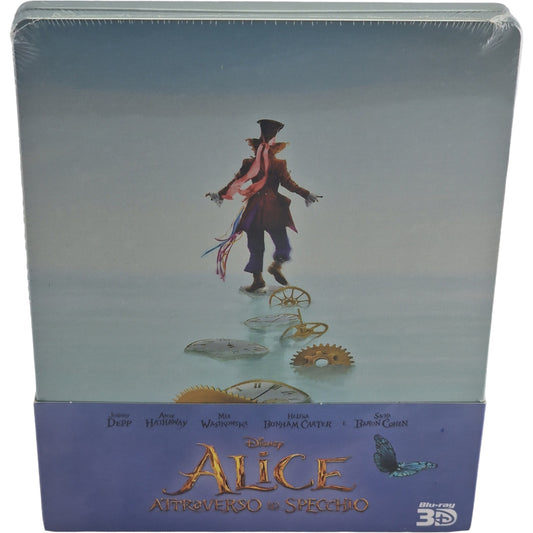 Alice de l'autre cote du miroir Blu-ray 3D + Blu-ray Steelbook Disney Zone Libre