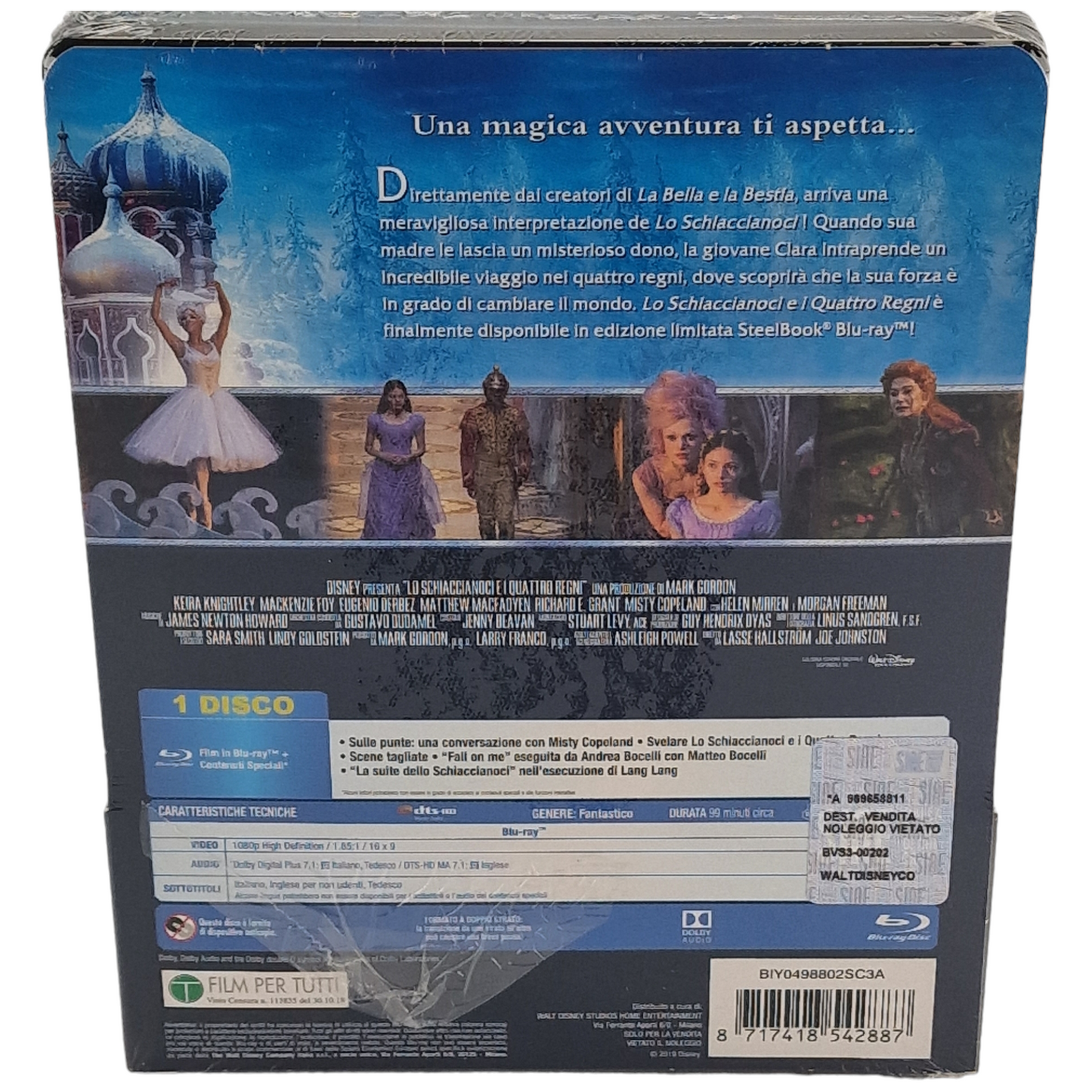 Casse-Noisette et les Quatre Royaumes Blu-ray Steelbook Disney 2019 Region B