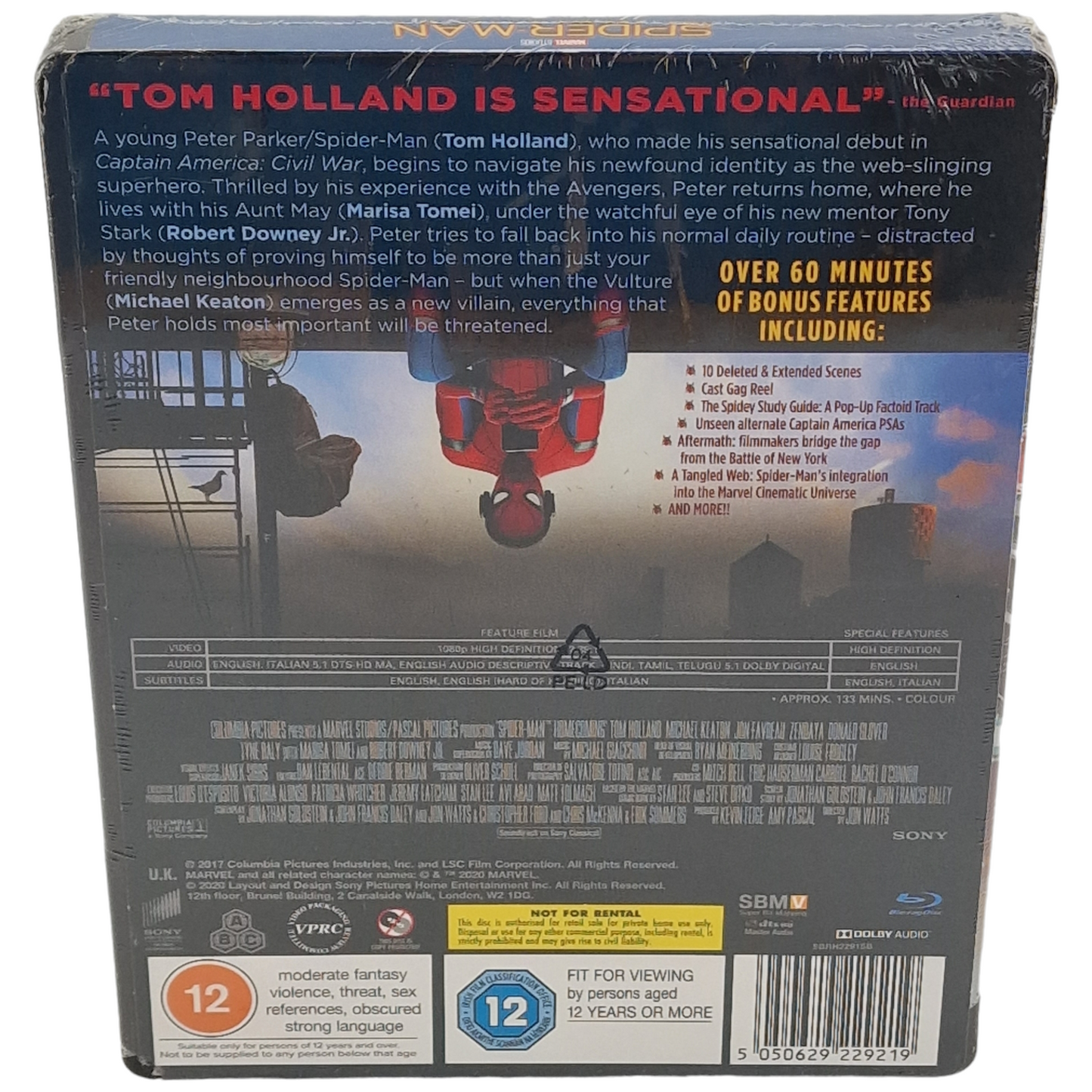 Spider-Man: Homecoming Blu-ray SteelBook Zavvi limitée lenticulaire Zone Libre