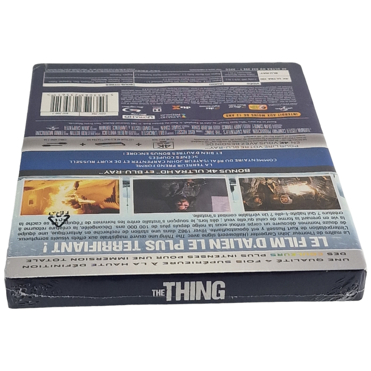 The Thing Blu-ray  4K Ultra HD + Blu-ray Steelbook Limitée John Carpenter Zone B