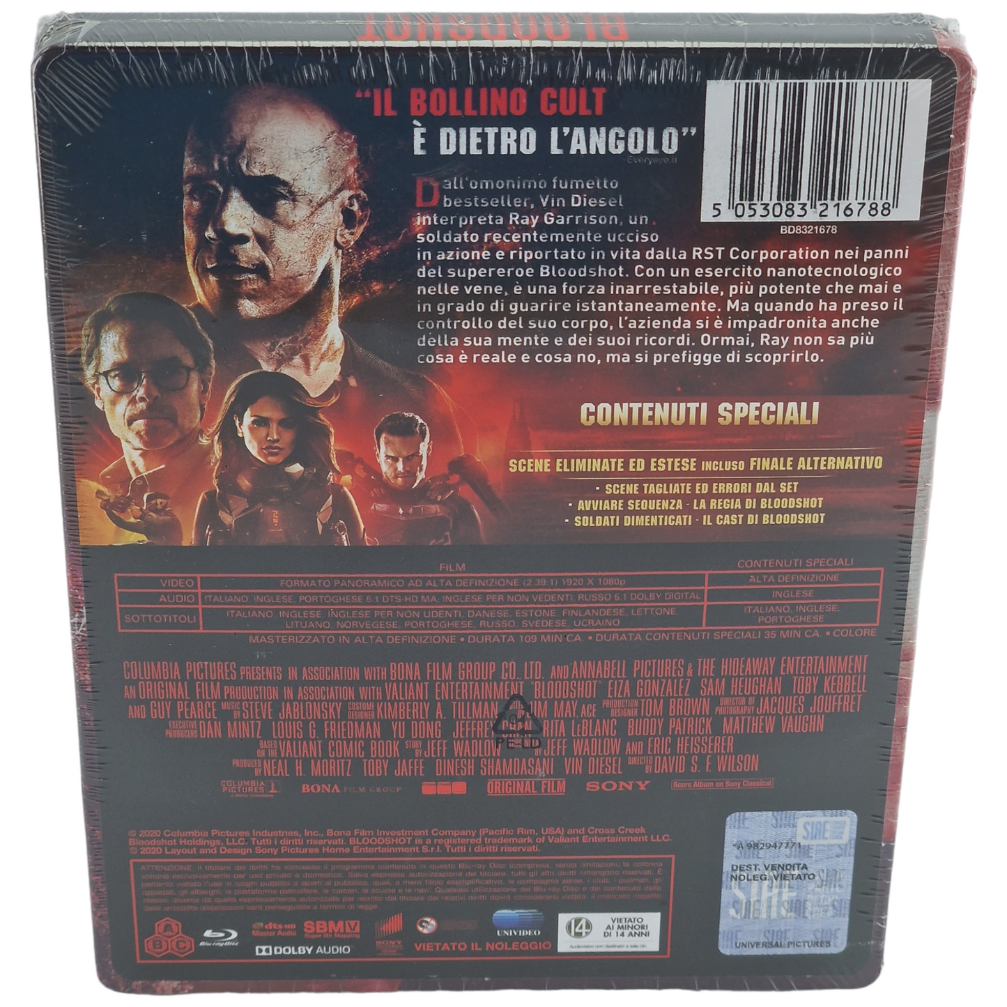 Bloodshot  Blu-ray  SteelBook  Vin Diesel 2020 Dave Wilson Region B