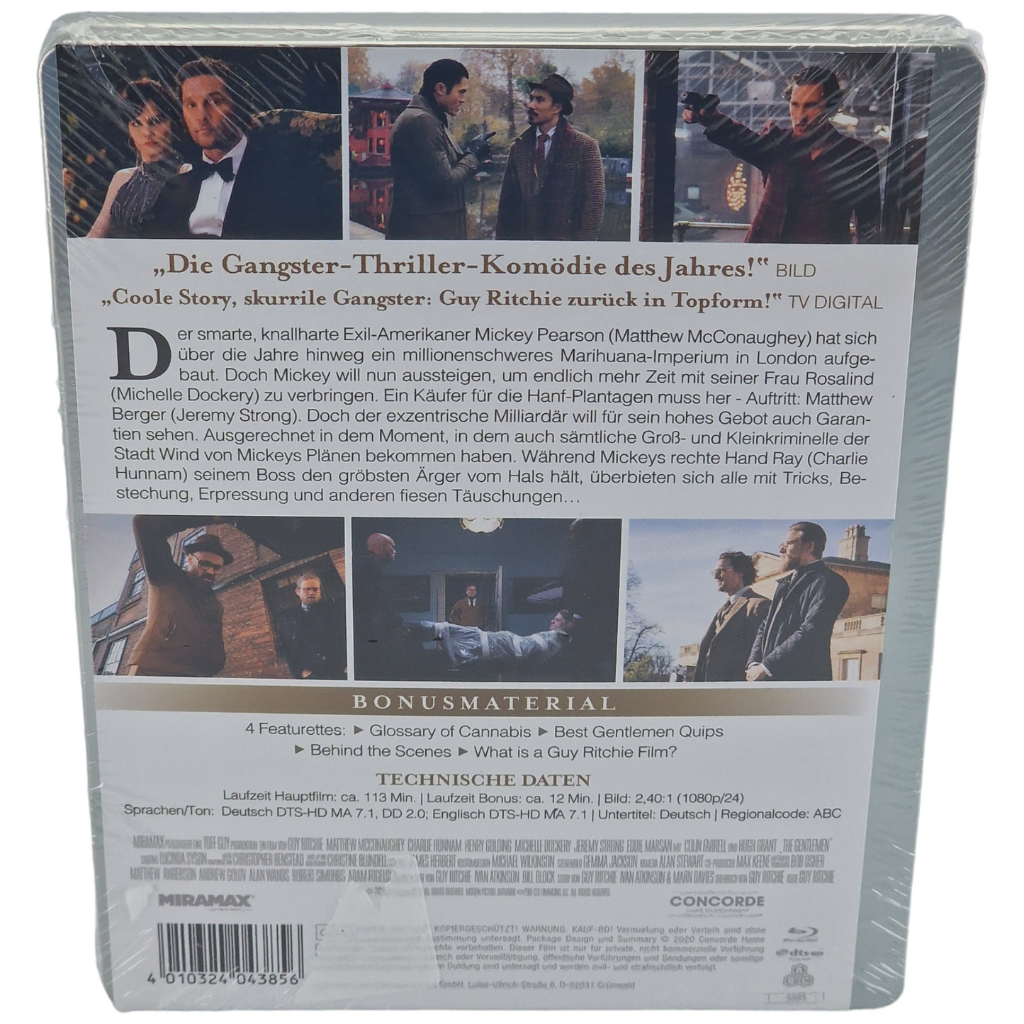 The Gentlemen [Guy Ritchie]Blu-ray SteelBook Matthew McConaughey 2020 Zone Libre