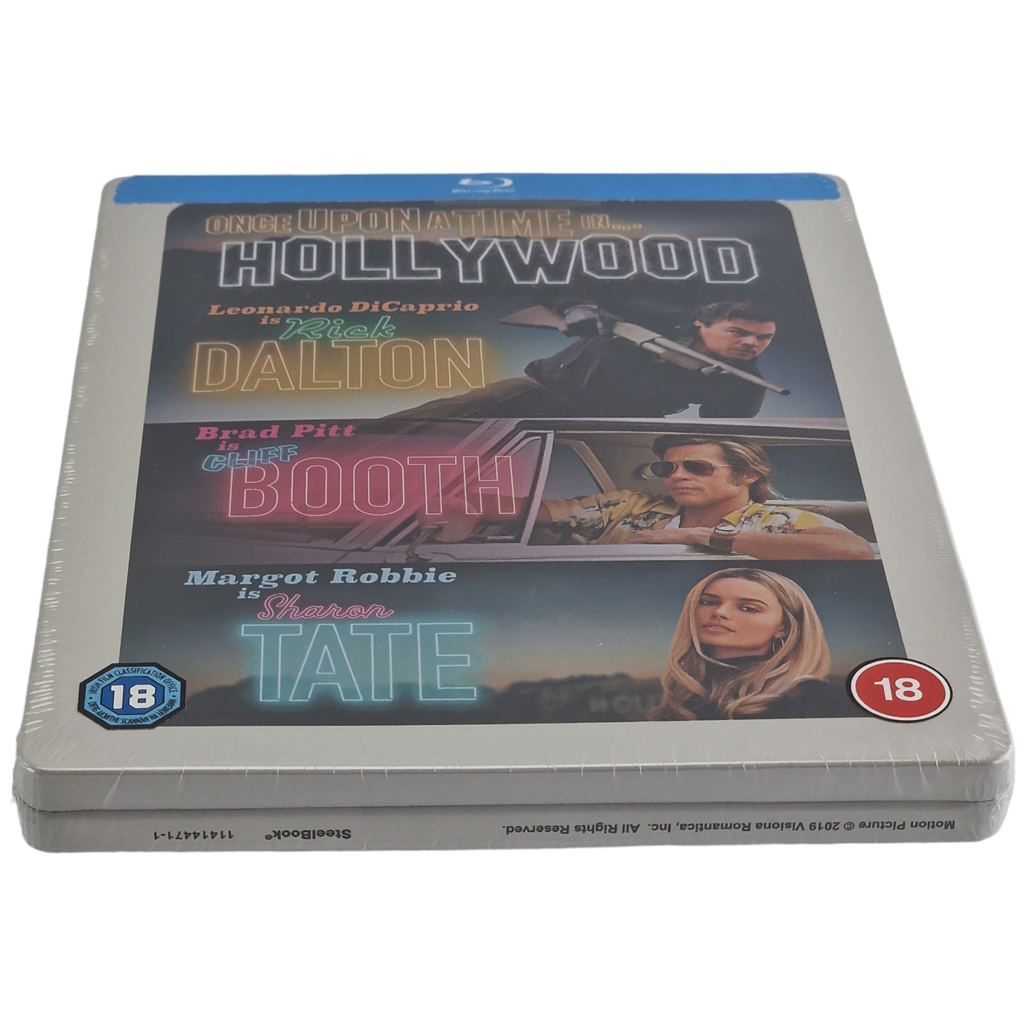 Once Upon a Time in Hollywood Blu-ray Steelbook Zavvi DiCaprio,Brad Pitt[-18] B