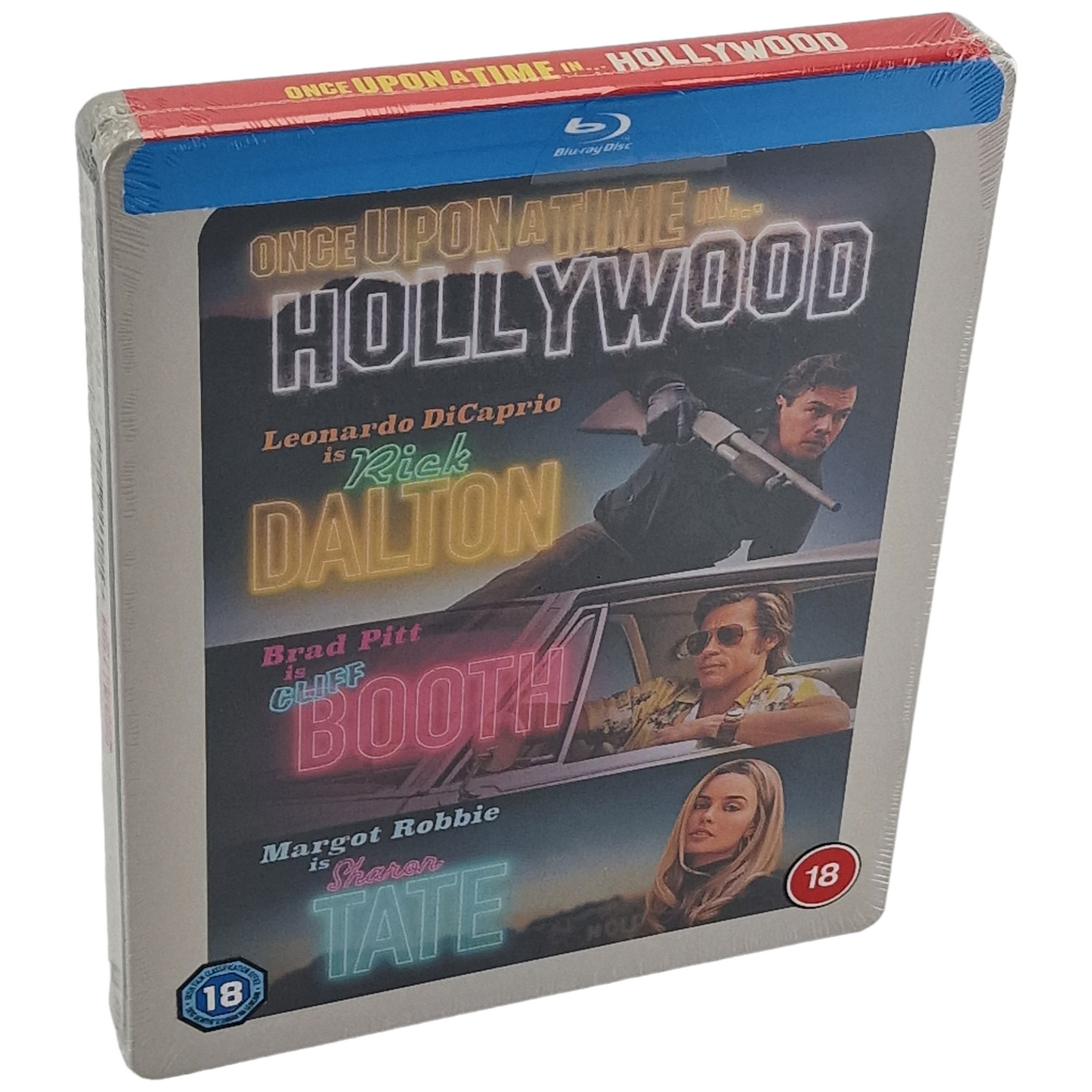 Once Upon a Time in Hollywood Blu-ray Steelbook Zavvi DiCaprio,Brad Pitt[-18] B