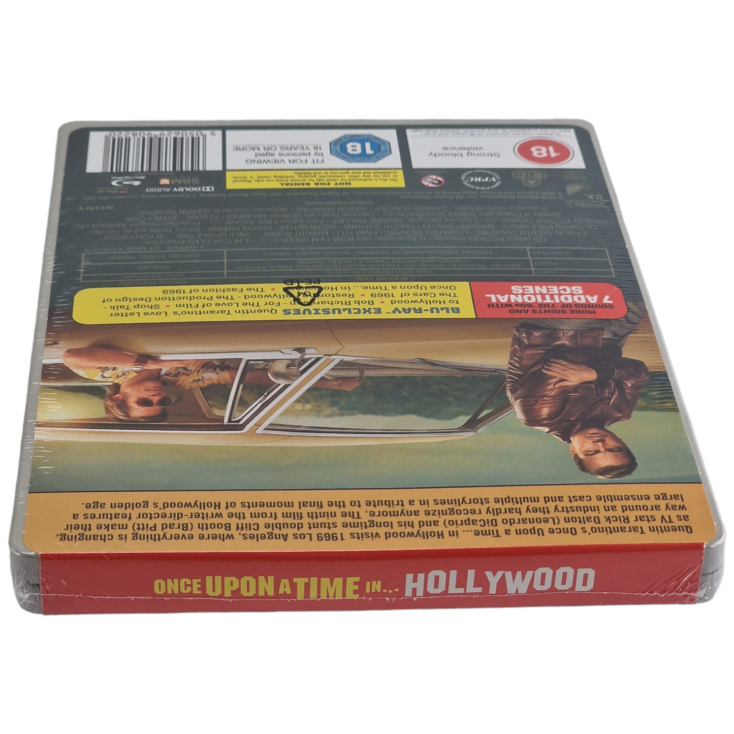 Once Upon a Time in Hollywood Blu-ray Steelbook Zavvi DiCaprio,Brad Pitt[-18] B