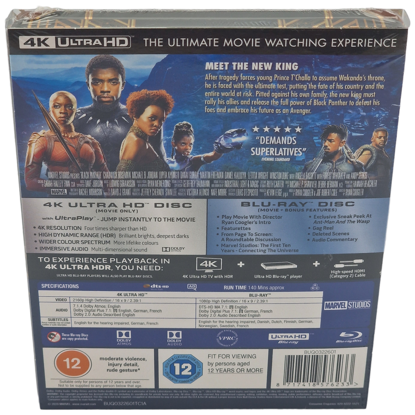 Black Panther 4K Ultra HD + Blu-ray Steelbook Mondo X Zavvi 2021 Region Libre