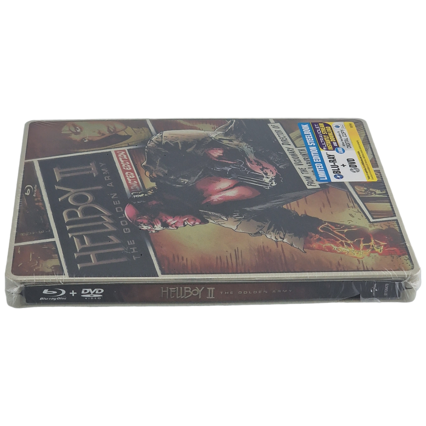 Hellboy II The Golden Army Blu-ray + DVD steelbook Comic Book Limité 2014 Libre