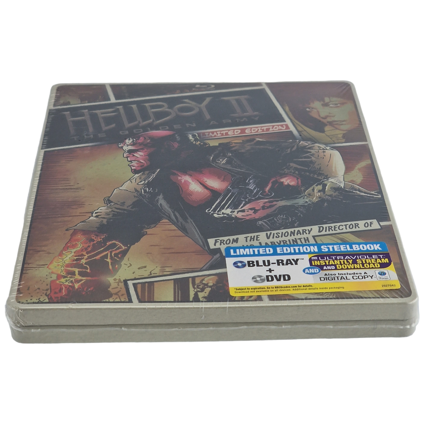 Hellboy II The Golden Army Blu-ray + DVD steelbook Comic Book Limité 2014 Libre