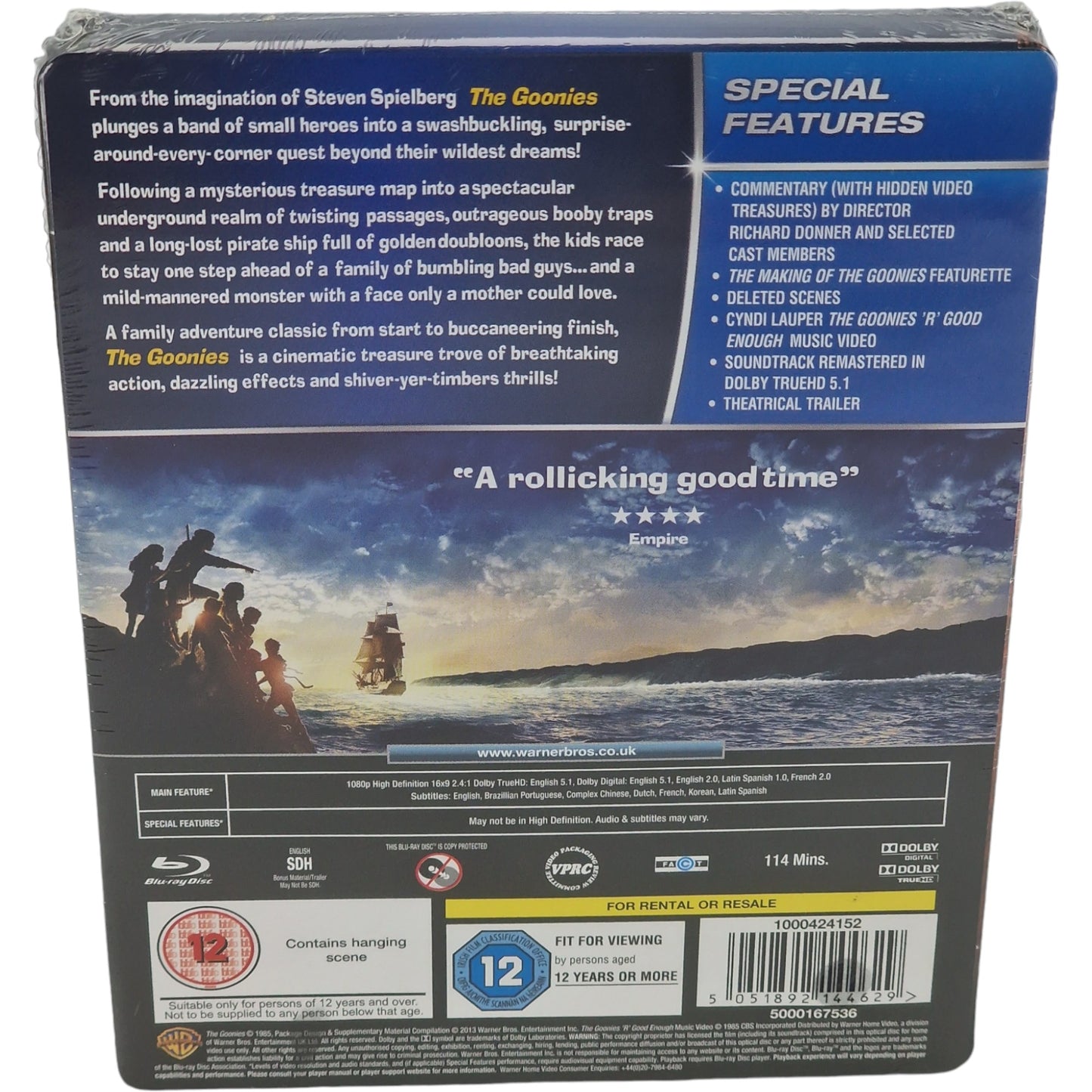 Les Goonies Blu-ray SteelBook Débossé Zavvi Édition Limitée Steven Spielberg  B