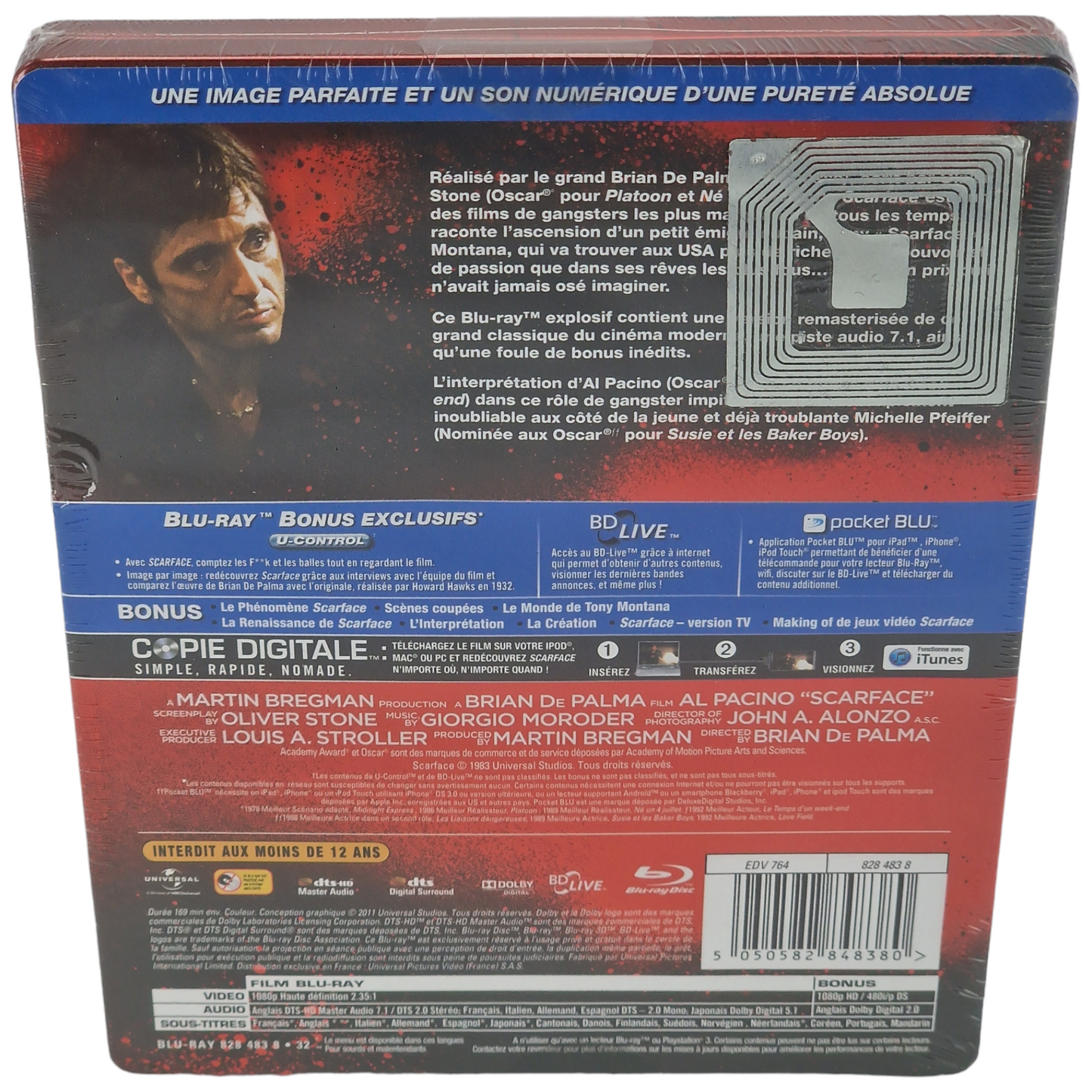 Scarface Al Pacino 1983 Blu-ray + DVD SteelBook Edition Limitée 2011 Zone Libre