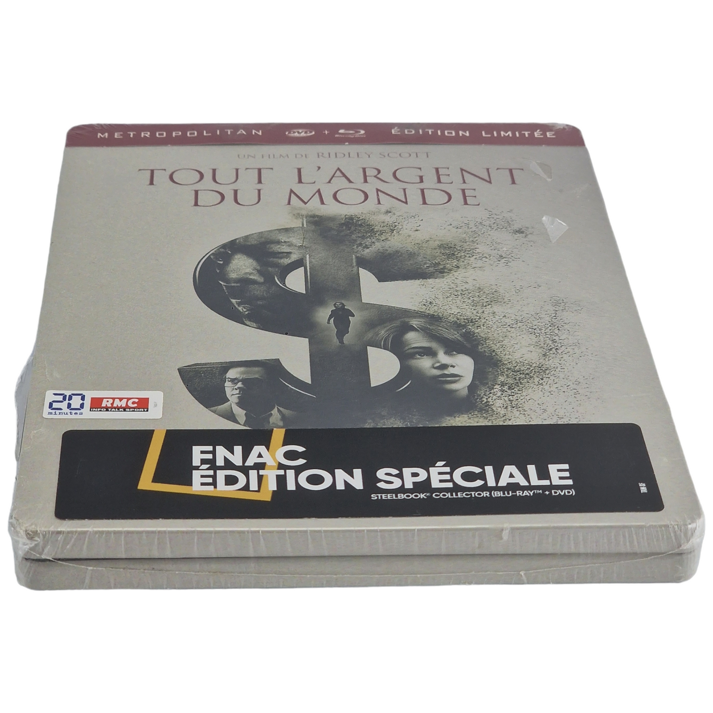 Tout l'argent du monde Blu-ray + DVD Steelbook Limitée Ridley Scott 2018 Zone B