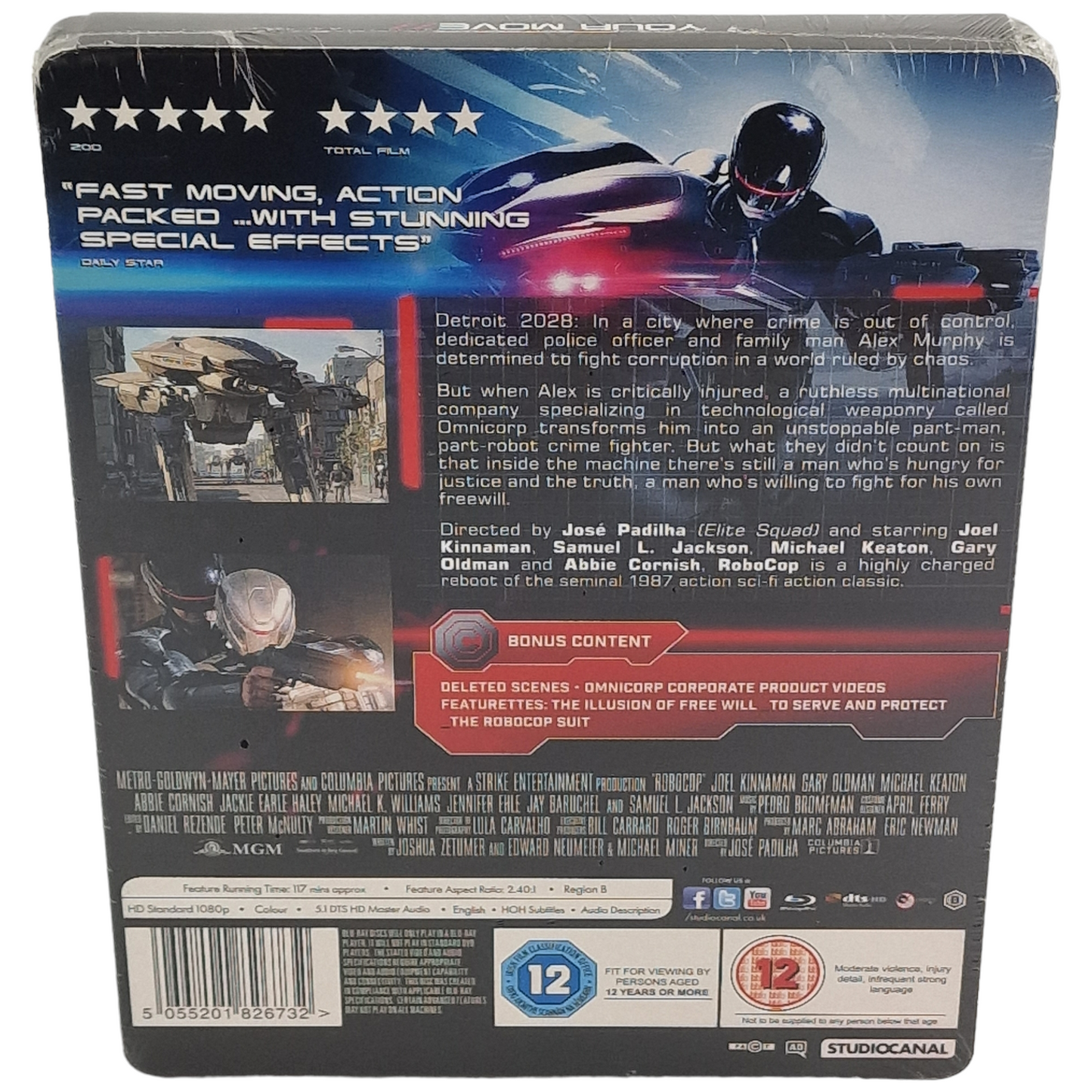 RoboCop Blu-ray SteelBook Zavvi Édition limitée Samuel L. Jackson 2014 Zone B