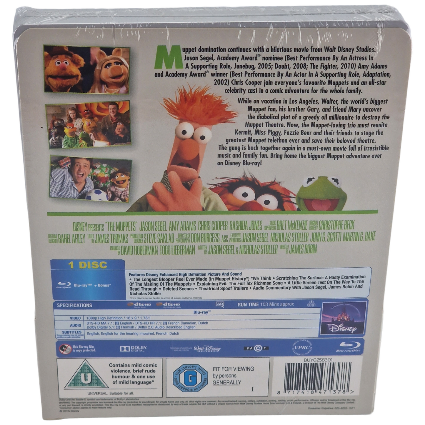 Les Muppets  Blu-ray SteelBook Zavvi Exclusive Edition limitée 2015 Zone Libre