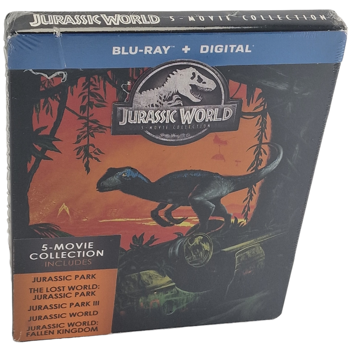 Jurassic World : Collection 5 films Blu-ray SteelBook 2018 Spielberg Region  A