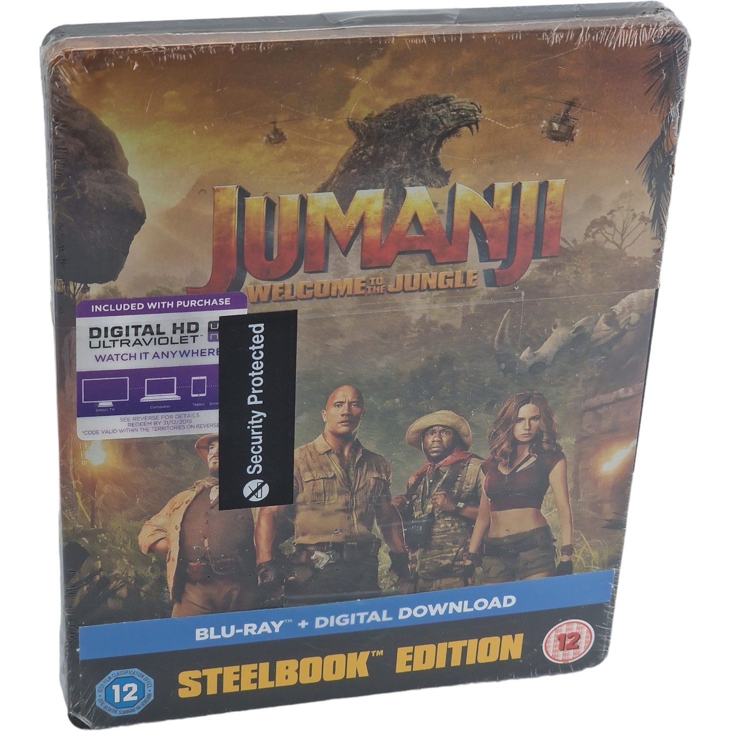 Jumanji Welcome To The Jungle  Blu-Ray Steelbook  Dwayne Johnson 2018 Region B